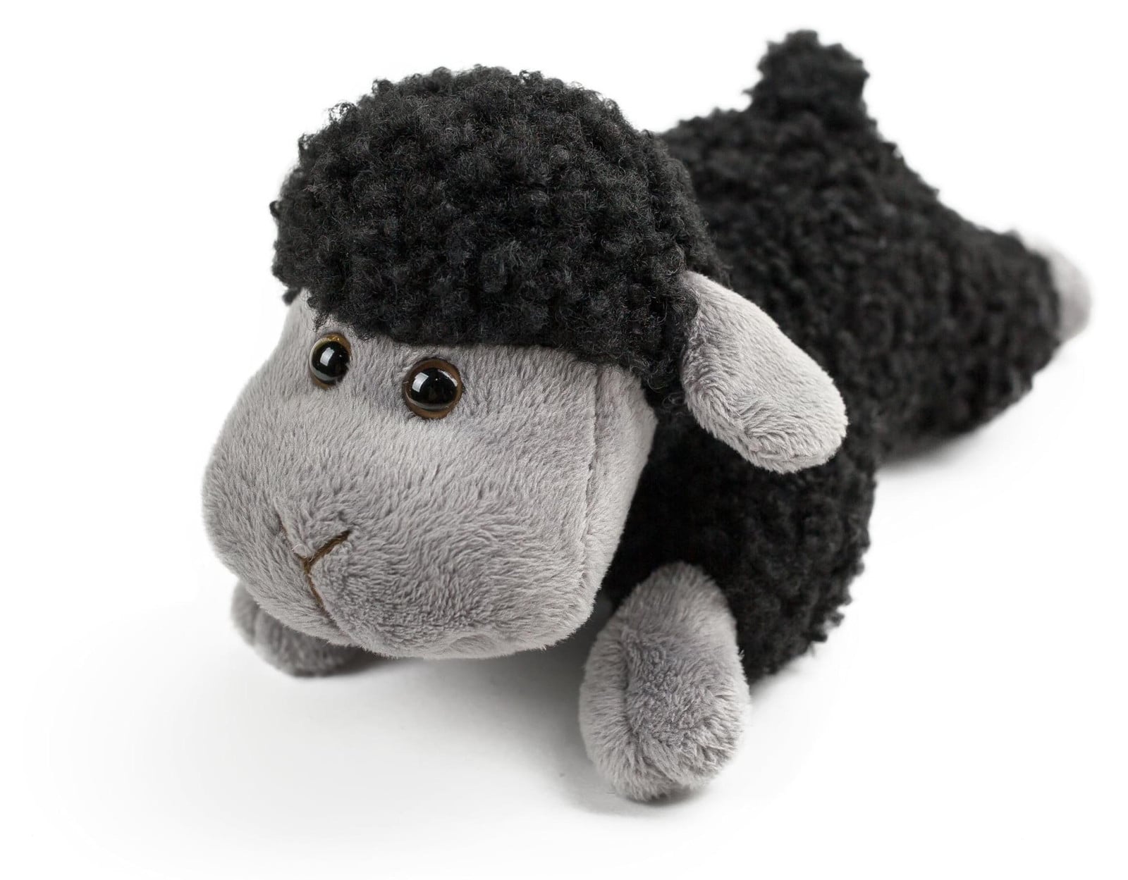 Pluche Schapenknuffel Zwart Liggend Dier