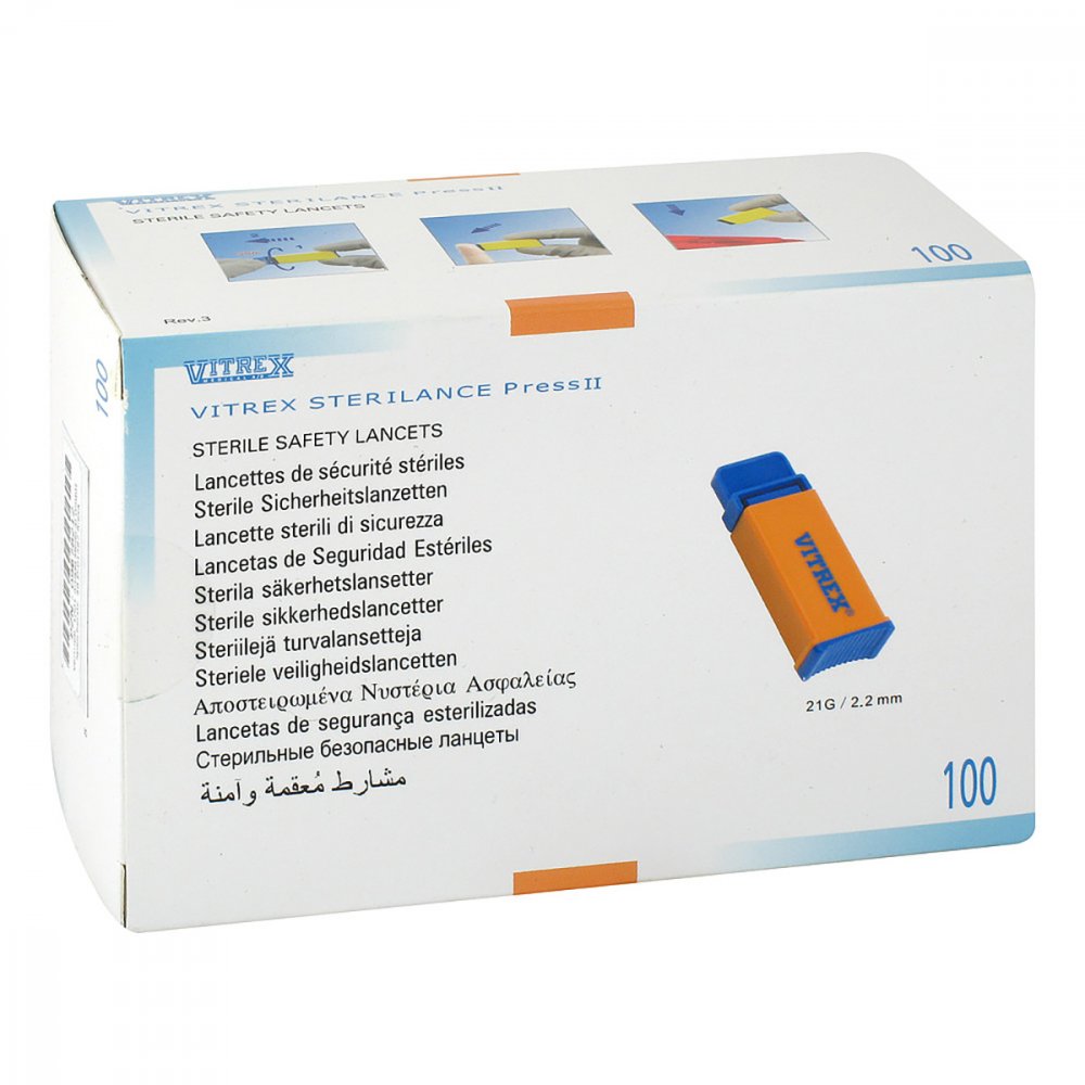 1001 Artikel Medical GmbH Vitrex Lanzetten 21 G 2,2 mm orange 09678212