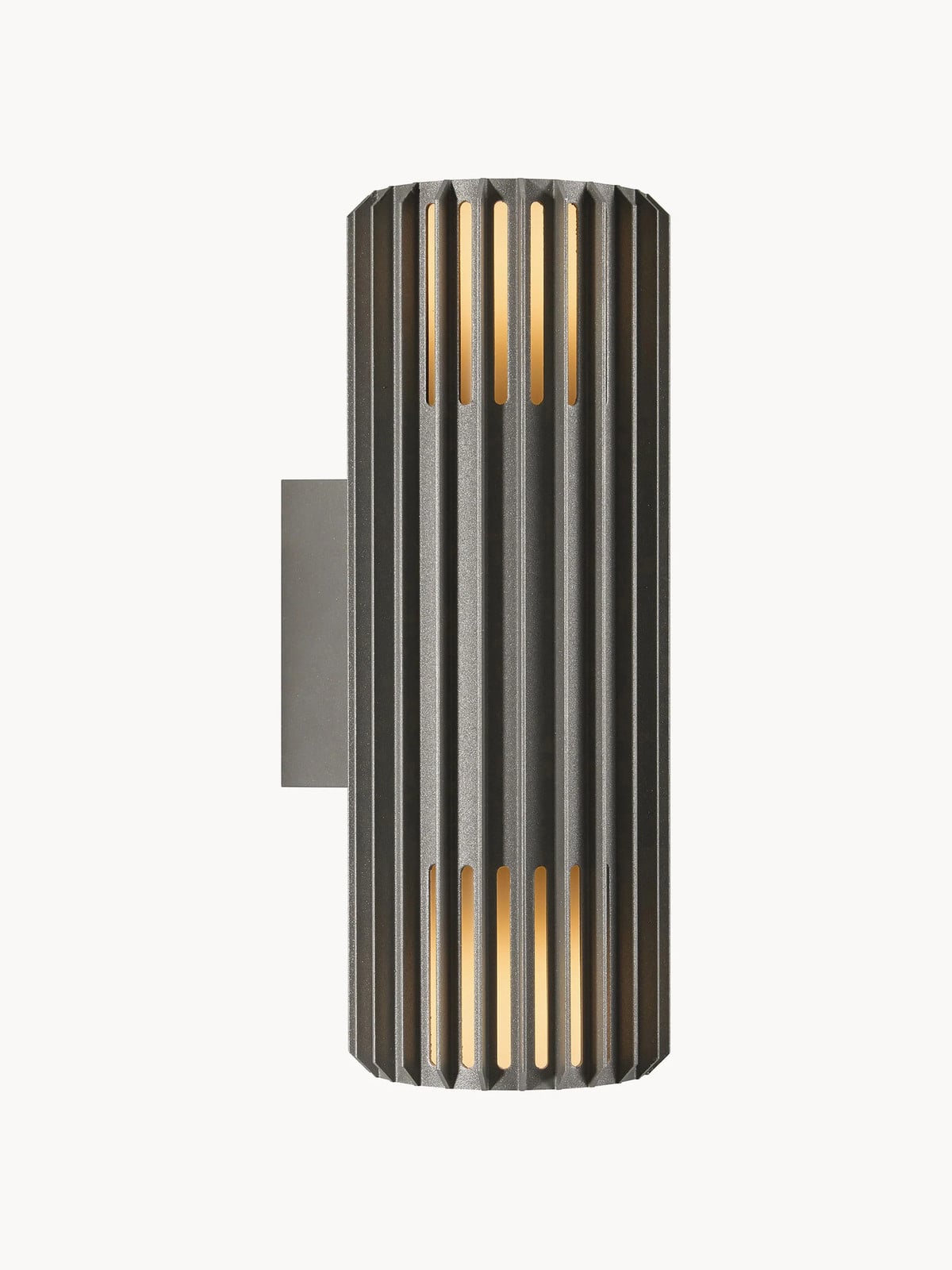 Nordlux Aludra Double buitenwandlamp, grijs, dimbaar en zoutwaterbestendig