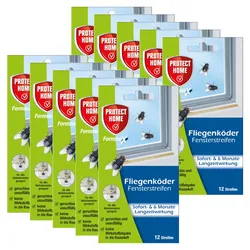 Protect Home FormineX Fliegenköder Fensterstreifen - 10x 12 Stück
