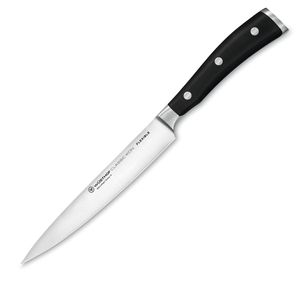 Wüsthof Filetiermesser Classic Ikon 1040333716, Filiermesser, 16cm Edelstahlklinge, flexibel, Fleisch&Fisch, Kunststoffgriff