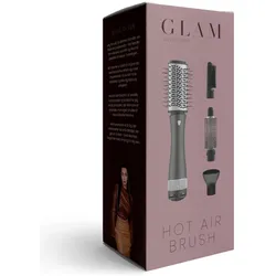 Glamorous, Warmluftbürste, GLAM By Irina - GLAM Hot Air Brush - Black and Grey