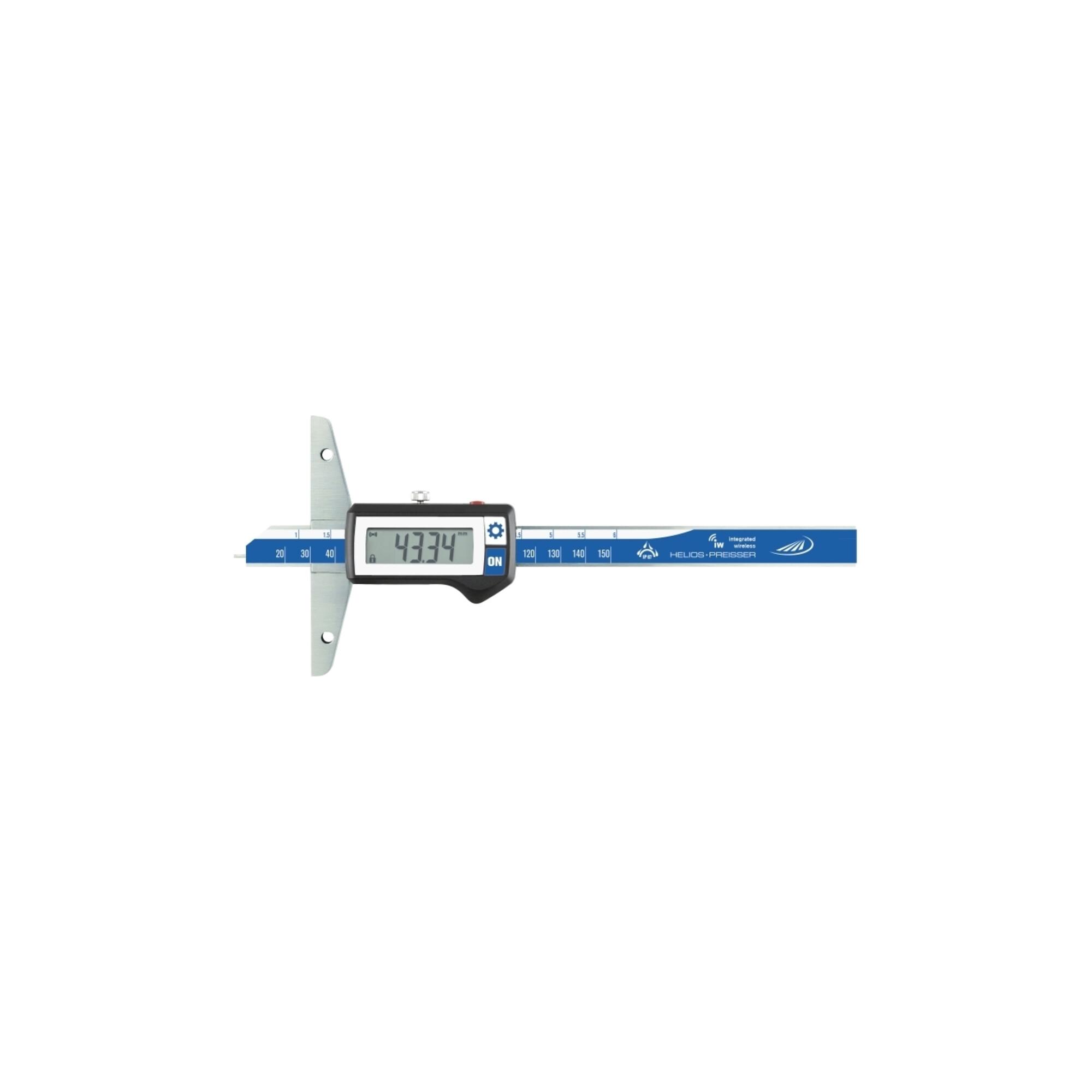 Helios-Preisser Digitaler Tiefenmessschieber 200 mm, Brü.lg. 100mm IW IP67 (137241860)