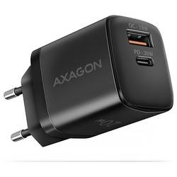 AXAGON USB Ladegerät 22 W USB-C®, USB-A QC 2.0, QC 3.0, USB PD 2.0 Schwarz USB Power Delivery (USB-PD) ACU-PQ20