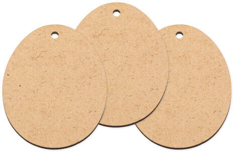 MDF-Eier, 5,5 x 7,5 cm, 6 Stück