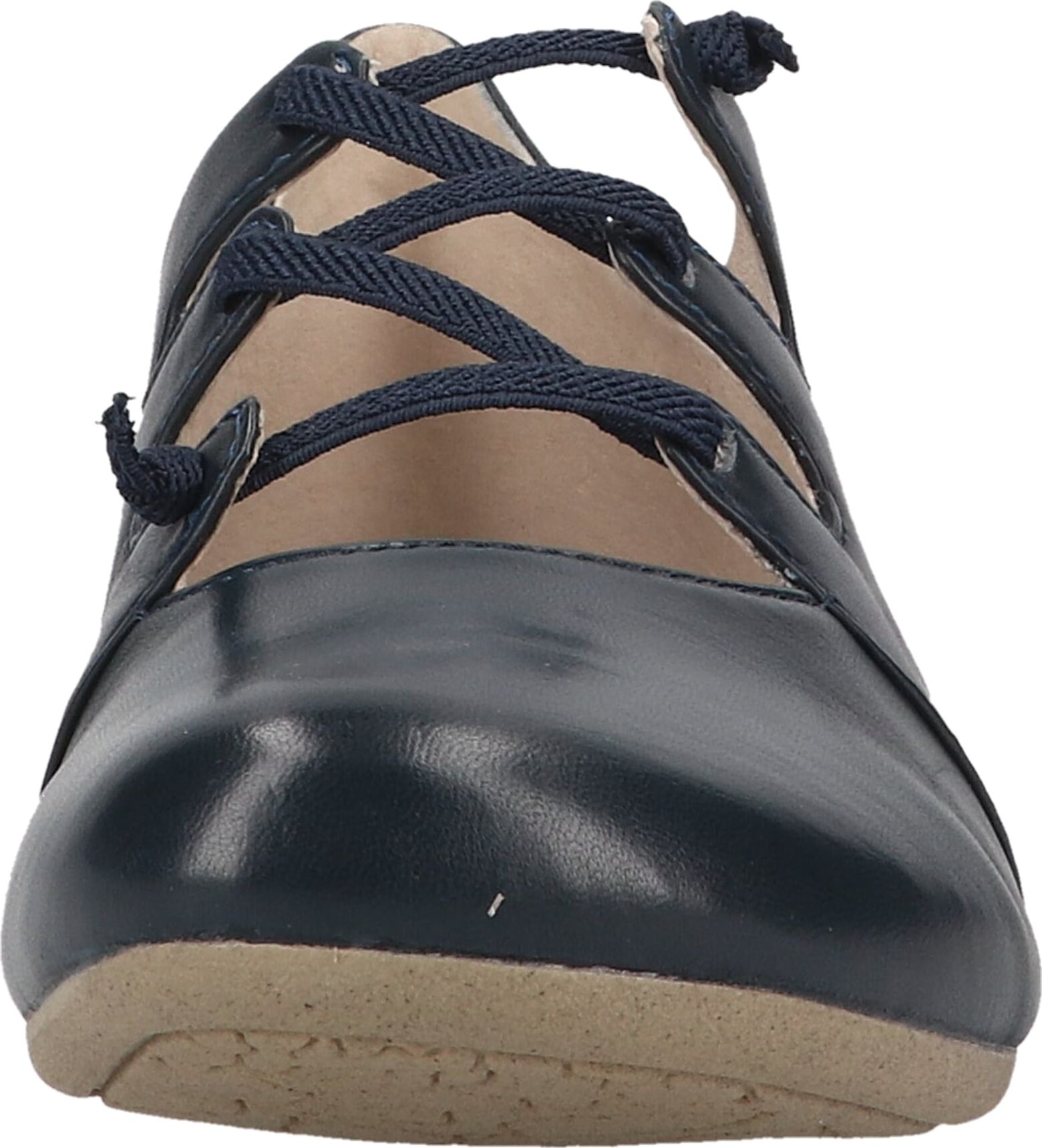 Slipper JOSEF SEIBEL "Josef Seibel Slipper Glattleder", Damen, Gr. 38, Leder, blau (ocean), Glattleder, Schuhe Slipper