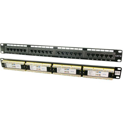 LogiLink 24 Port RJ-45 CAT 6 Patchpanel für 19" Rack (NP0004)