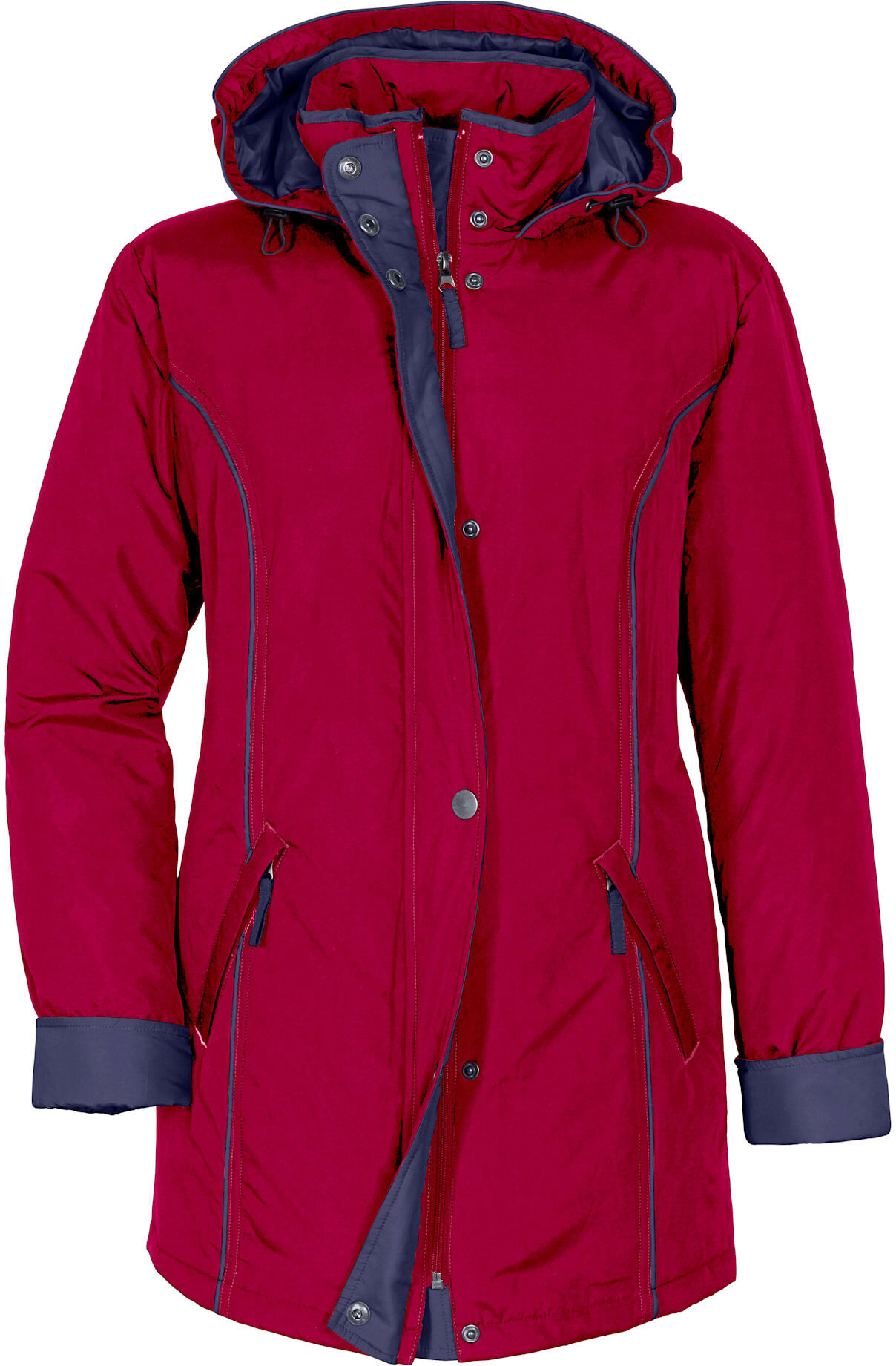Funktionsjacke CLASSIC BASICS, Damen, Gr. 46, rot, 100% Polyester, gemustert, mehrfarbig, Jacken Funktionsjacke rot 46