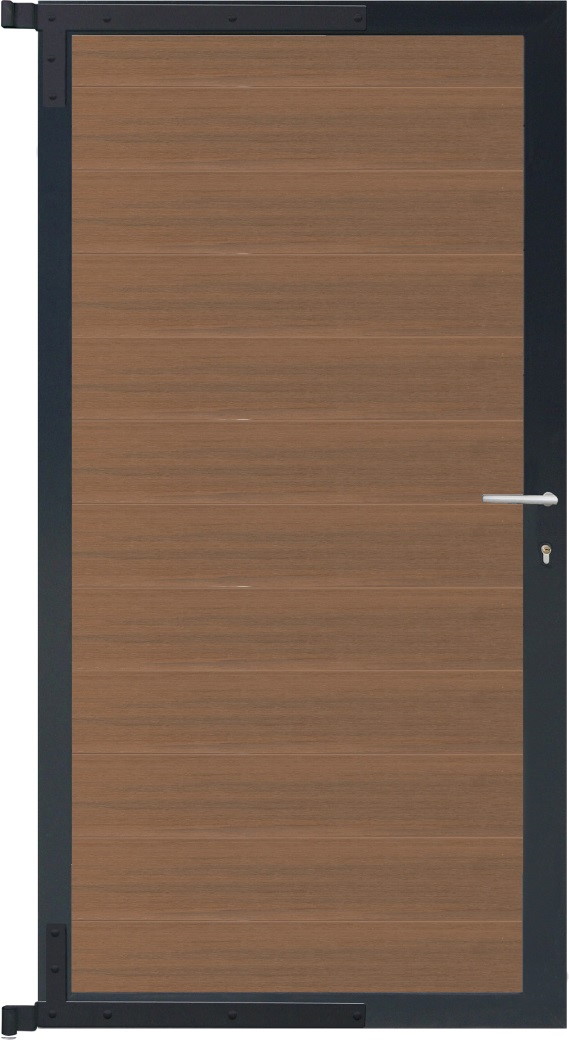 TETZNERJENT ELSKOP-Tor-Komplettset 90 x 173 cm, Füllung teak 16971093
