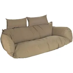 HOME DELUXE Polyrattan Hängesessel Kissen TWIN - Braun