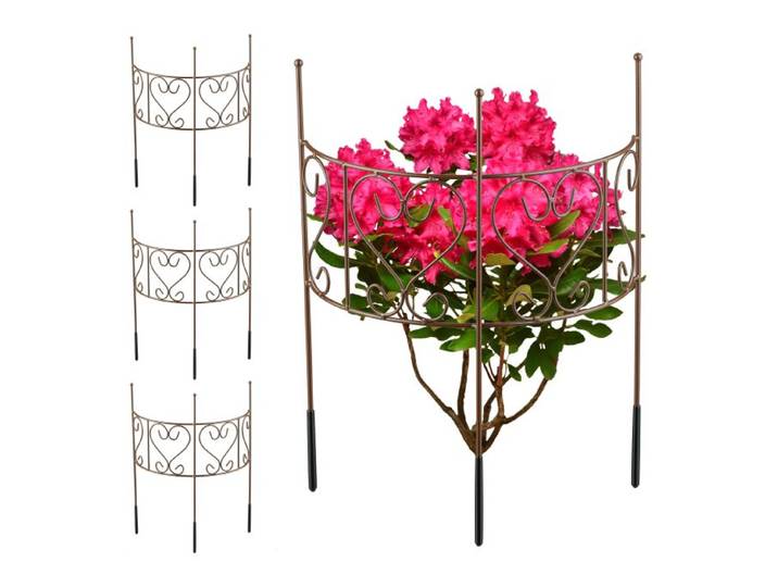 Relaxdays Tuteur demi-cercle marron