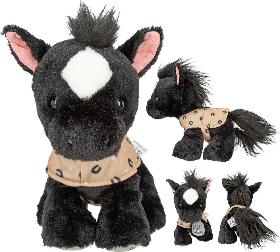 Miss Melody pluche paard Black Angel, 20 cm