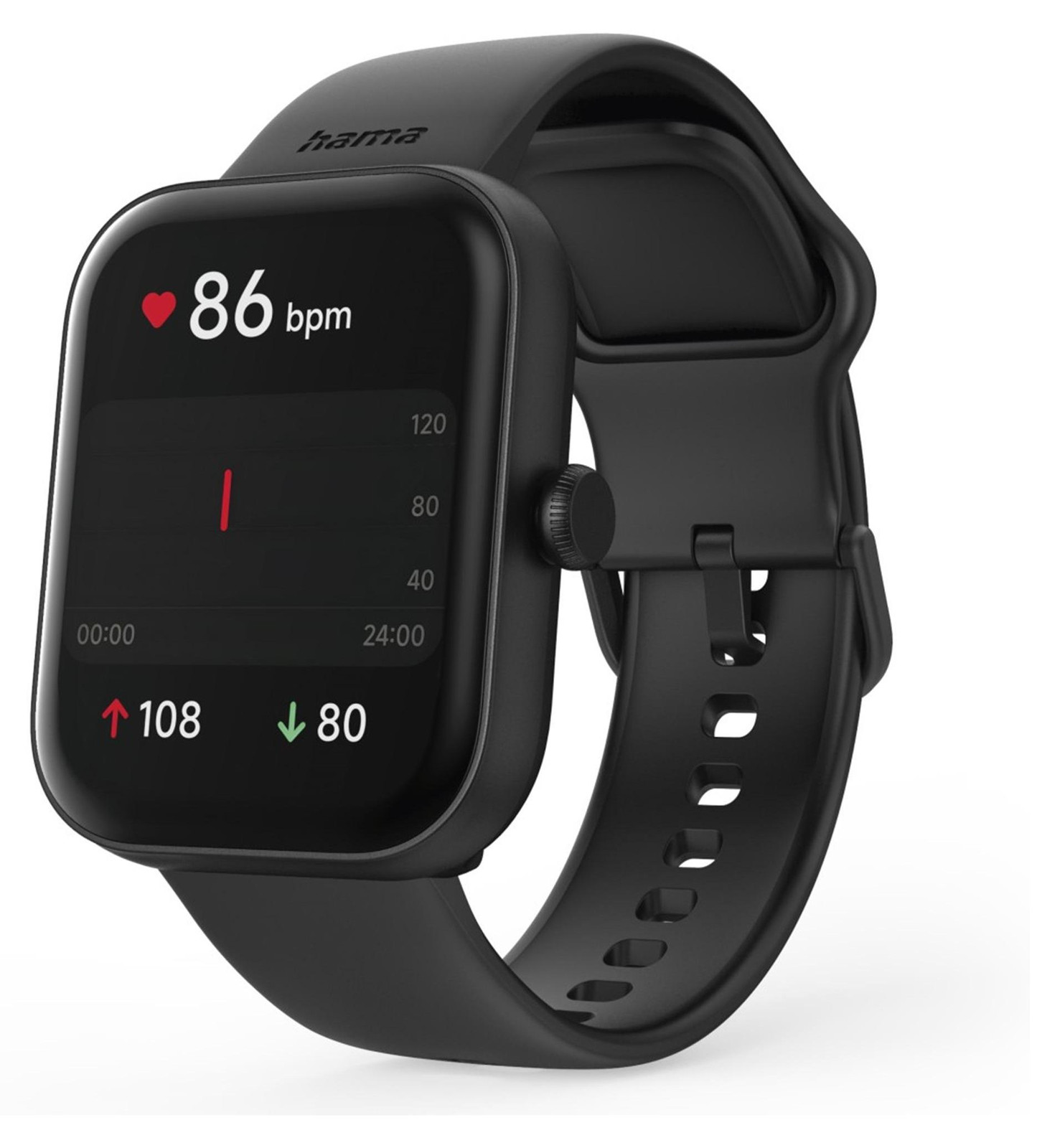 Hama Smartwatch 5000 Zwart met 4,19 cm TFT Touchscreen