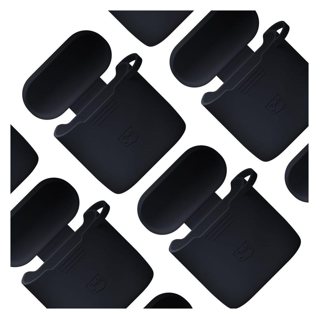 3MK Other goods Silicone AirPods Case Black for AirPods 4 - black (Kopfhörer Hülle) (66678219)