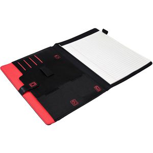 Monolith Schreibmappe 2948 schwarz, Kunstleder, mit Tabletfach bis 12 Zoll & Schreibblock, A4