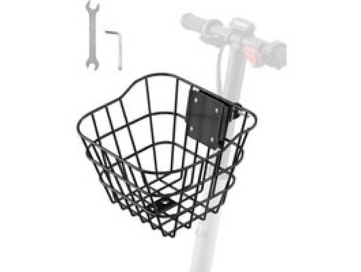 VEVOR Panier Avant de Vélo et Trottinette Électrique Métallique avec Support Fixe, 245 x 215 x 180 mm, Capacité de Charge 9 kg, Panier de Vélo pour Transport de Courses, Animaux Domestiques, Bagages