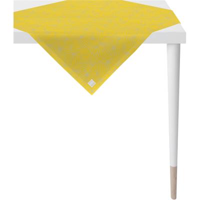 Mitteldecke APELT "3961 Outdoor, Sommerdeko, Sommer", gelb, B:88cm L:88cm, Polyester, Viskose, Tischdecken, Mitteldecke Gartentischdecke, Jacquardgewebe