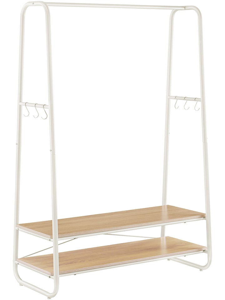 SONGMICS Kleiderständer in Weiß/ Hellbraun - (B)100 x (H)160 x (T)45 cm - onesize