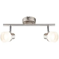 Wand- und Deckenleuchte Deckenstrahler 2 flammig Deckenlampe zwei Strahler, beweglich, 2x 3,5 Watt LED 190Lm warmweiß, L 31,5 cm