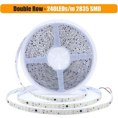 Uplift Picks 220V Waterproof LED Strip Light 120 240LED Flexible Ribbon 240 Led red 50m
