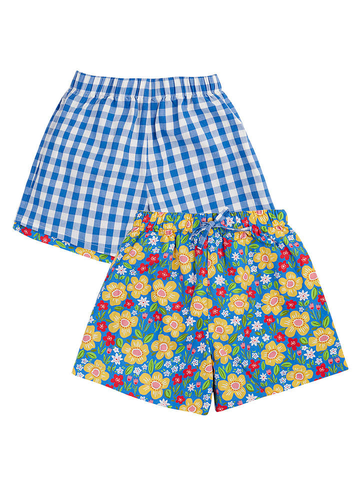 Frugi Wende-Shorts "Raina" in Blau/ Bunt - 128/134