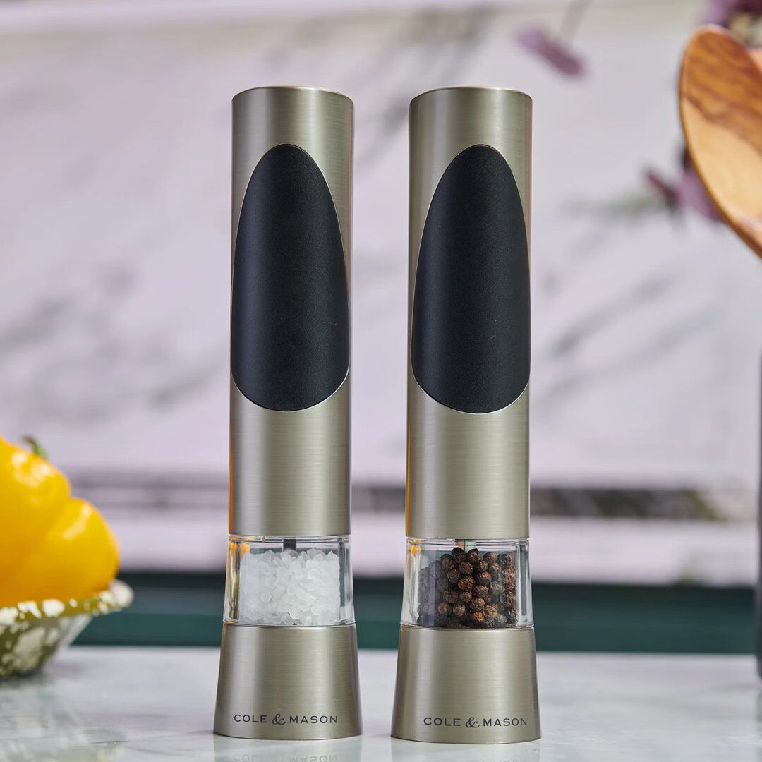 Cole & Mason Brand Pepper Mill Silver 11cm H X 5.4cm W X 22cm D