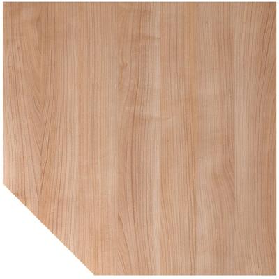 Hammerbacher Verkettungsplatte trapezform 120x120cm mit Konsole/Fuß Nussbaum/Silber