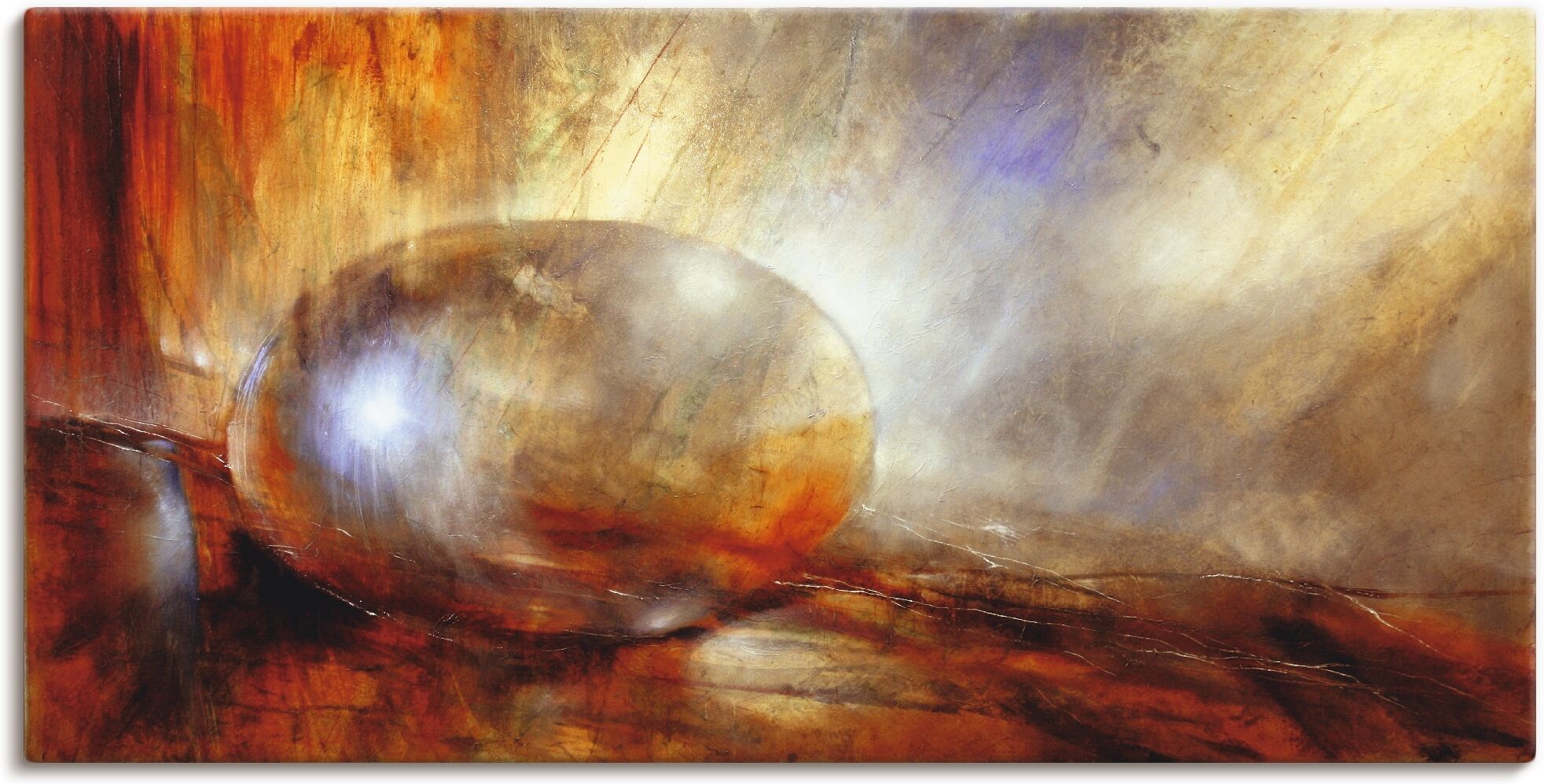 Wandbild ARTLAND "Brainstorming", gold (farbe bild(er): goldfarben), B:60cm H:30cm, Bilder, Wandbild, als Leinwandbild, Poster in verschied. Grössen farbe bild(er): goldfarben B/H/T: 60cm x 30cm, Leinwandbild Muster Querformat, 1 Stk.