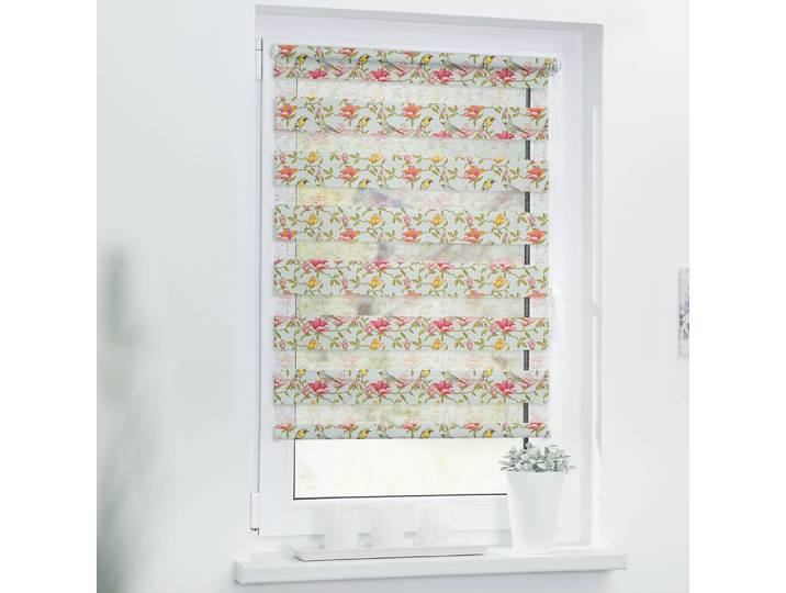 Klemmfix Duo Rollo Birds 100 x 150cm Multicolor