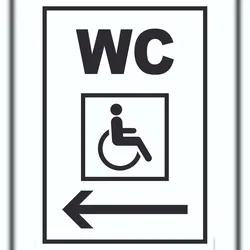 HB-Druck WC Behinderten links Schild A1 (594x841mm)