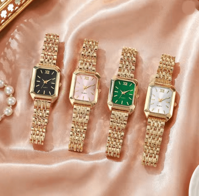 Inspire Essentials Rectangle Womens Quartz Watch Elegant Luxury Analog Style i
