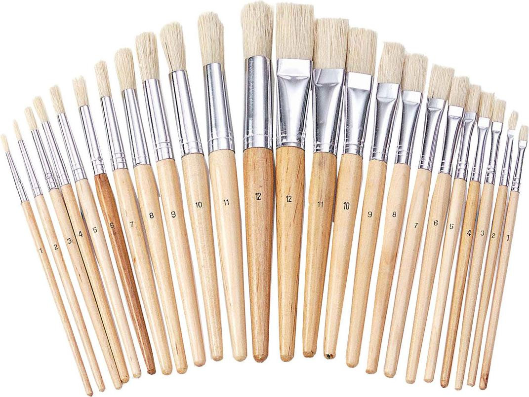 Colorations Houten kwasten, 24 stuks