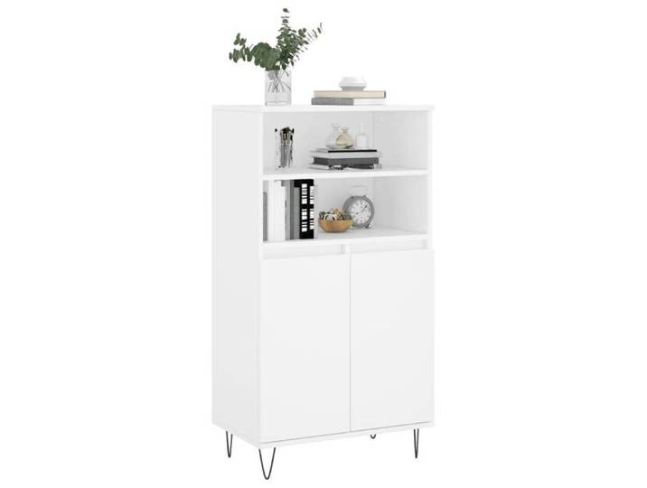 MGH - TOP Haut Armoire Vaisselier - Buffet Pour Salon/Bureau - Blanc 60x36x110 cm - Bois d'ingénierie LV1863