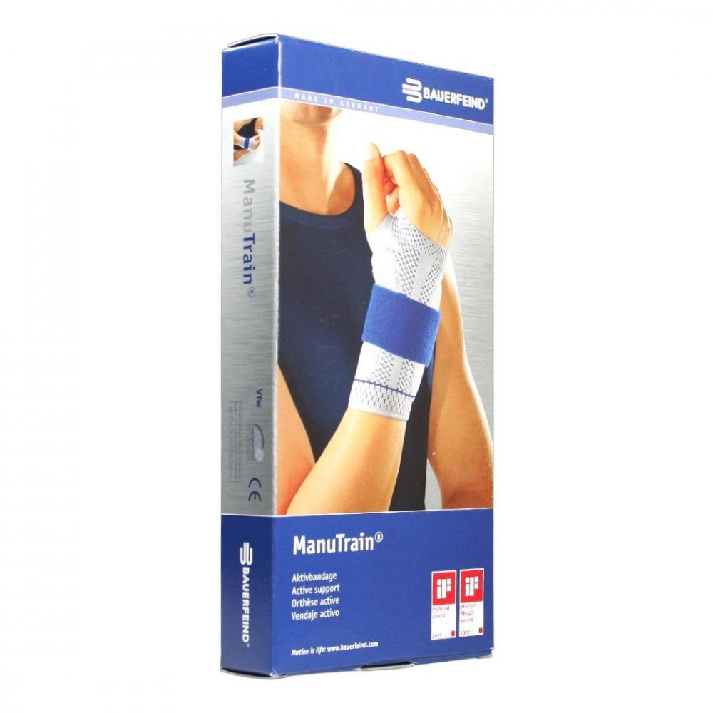 Bauerfeind AG / Orthopädie Manutrain Handgelenkbandage Größe 3 rechts titan 01285915