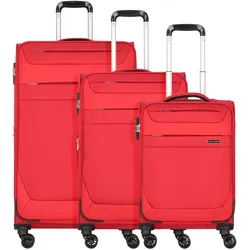 Worldpack Dublin 4 Rollen Kofferset 3-teilig, Koffer, Rot