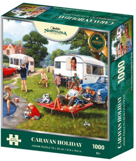 Kidicraft - Nostalgia Collection - Caravan Holiday 1000 Piece Jigsaw Puzzle for Adults