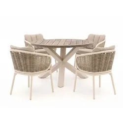 Apple Bee Pine Key/ROUGH-Y ø 120 cm Gartenmöbel-Set 5-teilig
