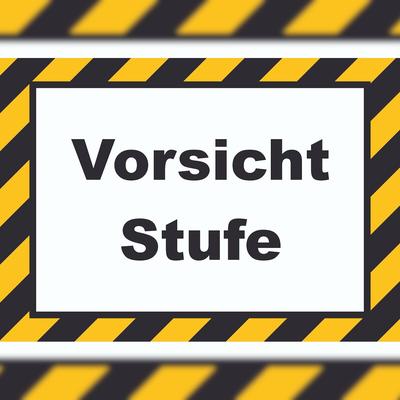 HB-Druck Vorsicht Stufe Schild A0 (841x1189mm)