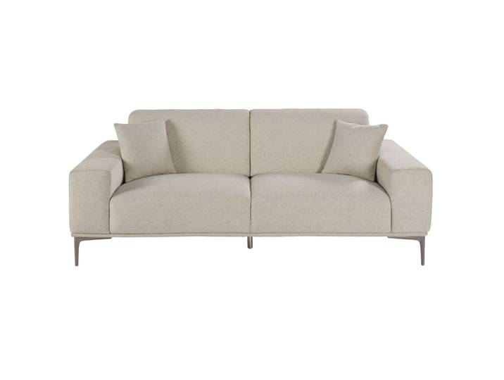 Hellgrau meliertes 2-/3-Sitzer-Sofa