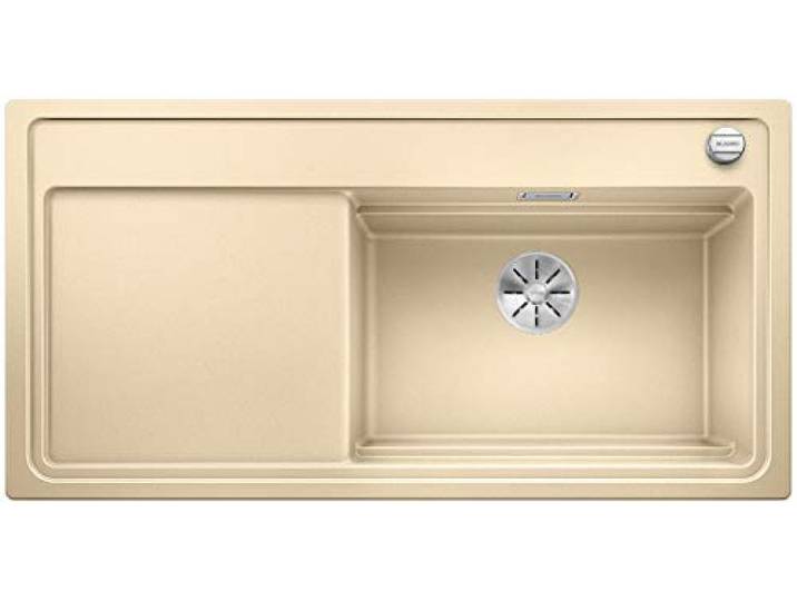 BLANCO Zenar XL 6 S DampfgarPlus, Küchenspüle, Silgranit PuraDur Silgranit PuraDur Champagner; 524078, Infino-Ablaufsystem und Ablauffernbedienung, Becken rechts
