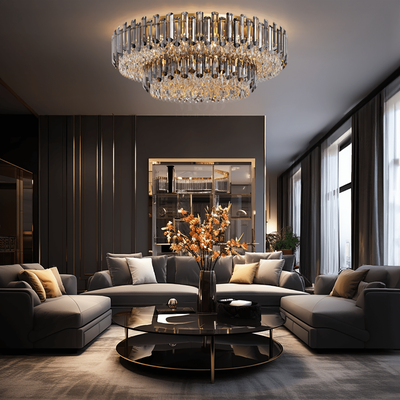 "Arina   Luxury Crystal Chandelier   20"" x 10"" / Warm White (3000k)   MOD LIGHTING"