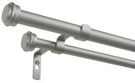 ATI Home Topper Double Curtain Rod and Finial Set