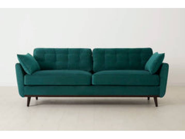 Dreisitzer-Sofa Model 10, Eisvogelblau