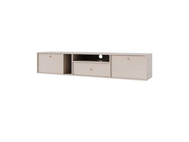 Margaret Hadas24 TV-Schrank TIVARO 180cm mit 2 Türen und Schubladen, ohne Füßen, Kaschmir