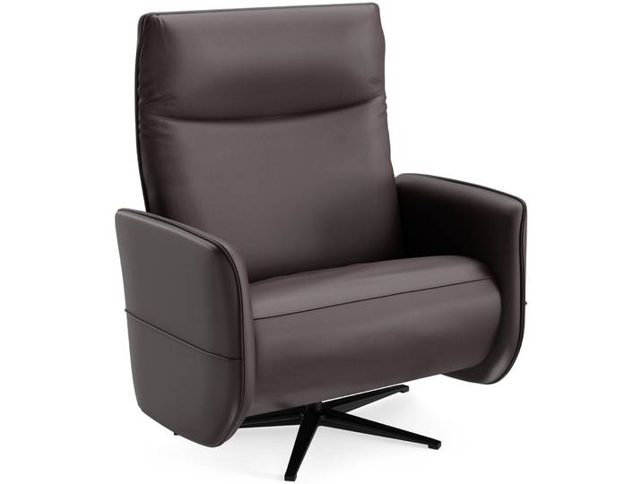 Stilvoller Relaxsessel Lidja Leder braun B 104 cm T 170 cm H 112 cm - Möbel Konfigurator: Traummöbel individuell zusammenstellen - Relaxsessel