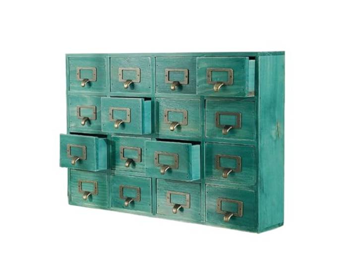 Bafnsiji Holz-Speicher-Fach-Einheiten, Holzkiste mit 9/16 Schubladen, Mini Kommode von Schubladen, Schmuck Box Geschenke für die Lagerung, Holz Vintage Stauraum,B50cm