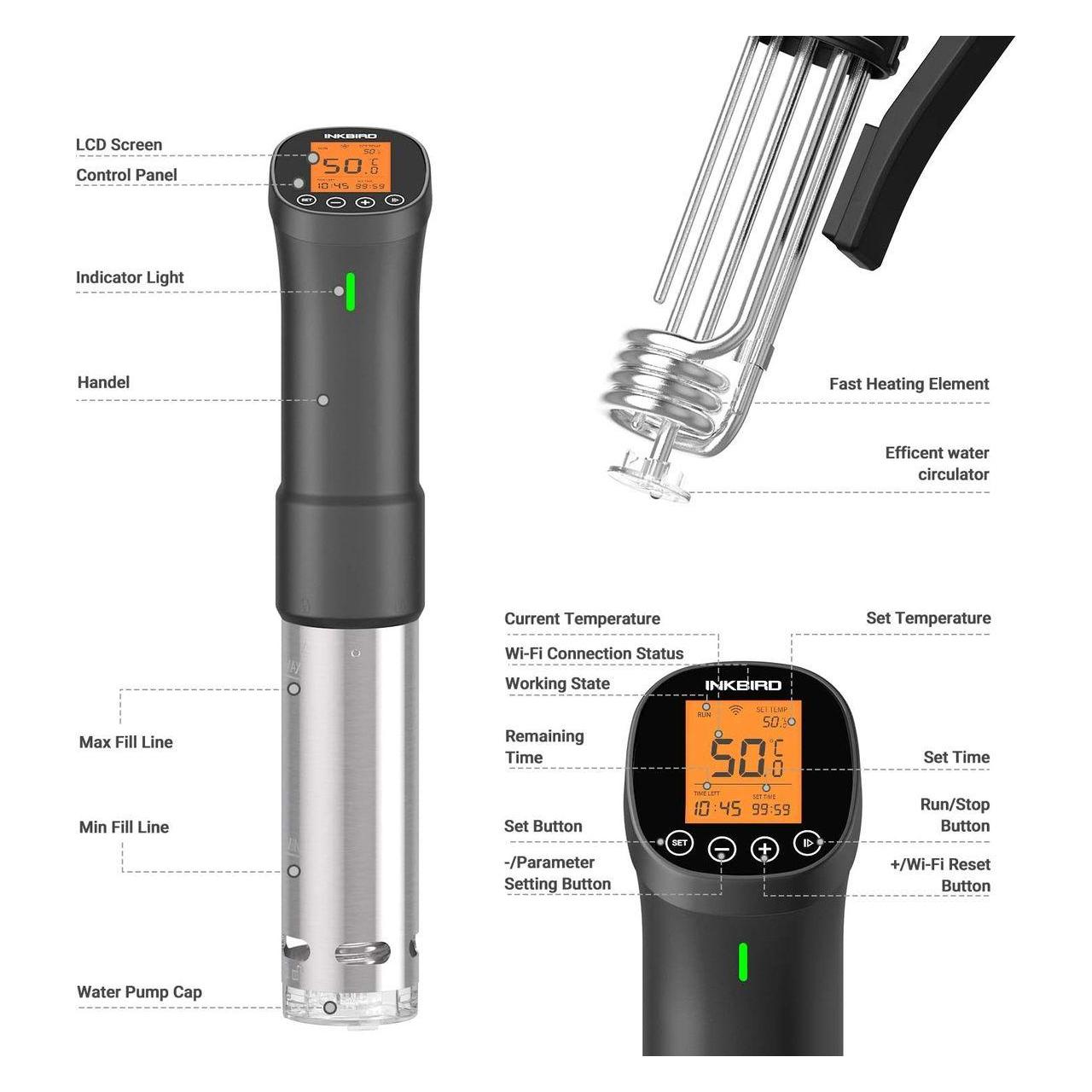 Inkbird ISV-200W WiFi Sous Vide Cooker EU (ISV-200W) (33002862)