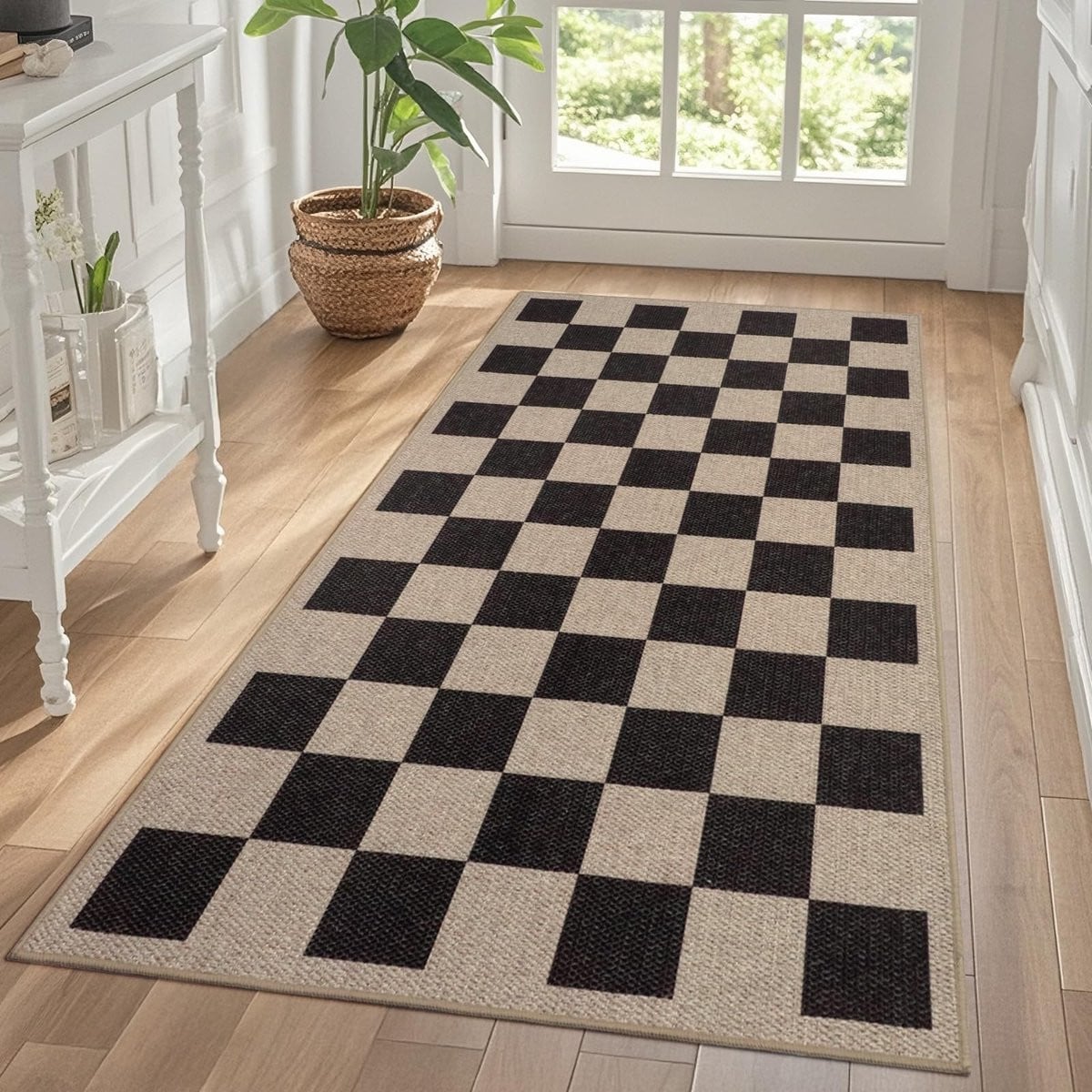Omgoods Wasbare Hallway Rug Runner met geometrisch design, Polypropyleen, 80 x 150 cm