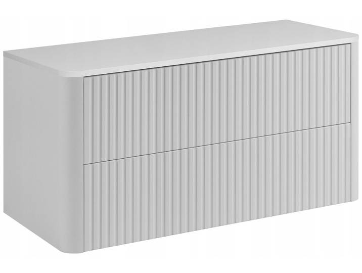 Meuble Sous-vasque Suspendu Linea Blanc 100 Cm Avec Plan De Travail