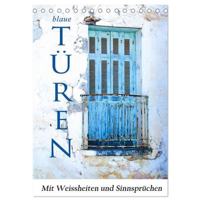 Blaue Türen (Tischkalender 2026 DIN A5 hoch), CALVENDO Monatskalender
